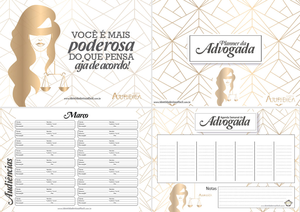 Páginas do Planner para Advogadas